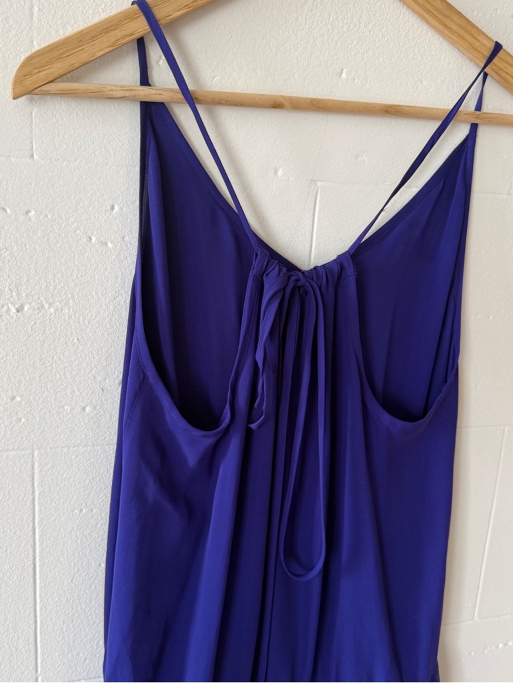 MASON | Silk Summer Slip Dress Blue Asymmetrical Hem | Size 6 - Picture 9 of 12